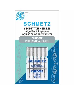 Schmetz Aiguilles Schmetz #4093 chrome à surpiquer 90/14 - 5 unités