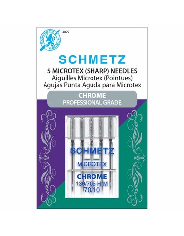 Schmetz Aiguilles Schmetz #4029 chrome microtex - 70/10 - 5 unités