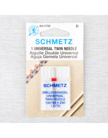 Schmetz Schmetz #1733 twin needle carded - 70/10 - 1.6mm - 1 count