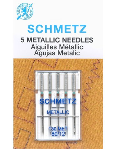 Schmetz Schmetz #1743 metallic needles carded - 80/12 - 5 count