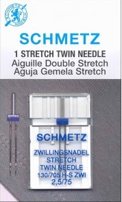 Schmetz Aiguilles doubles  Strech Schmetz #1774  - 75/11 - 2.5mm - 1 unité