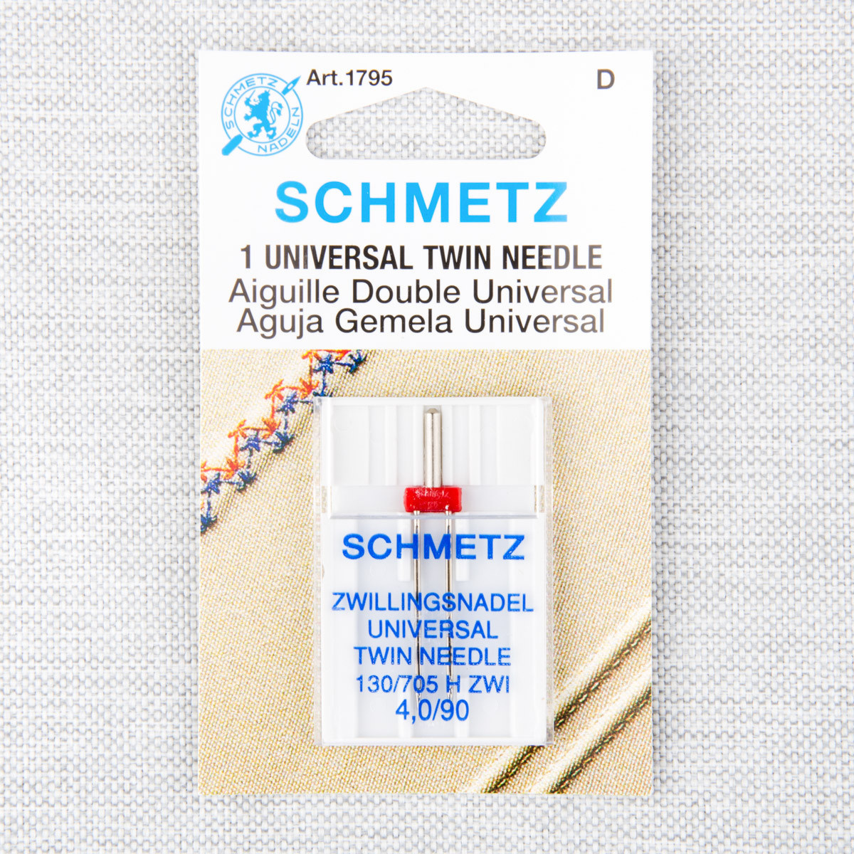 Schmetz Aiguille double Schmetz #1795 - 90/14 - 4.0mm - 1 unité