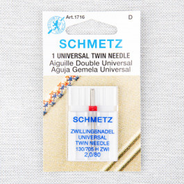 Schmetz Schmetz #1716 twin needle carded - 80/12 - 2.0mm - 1 count
