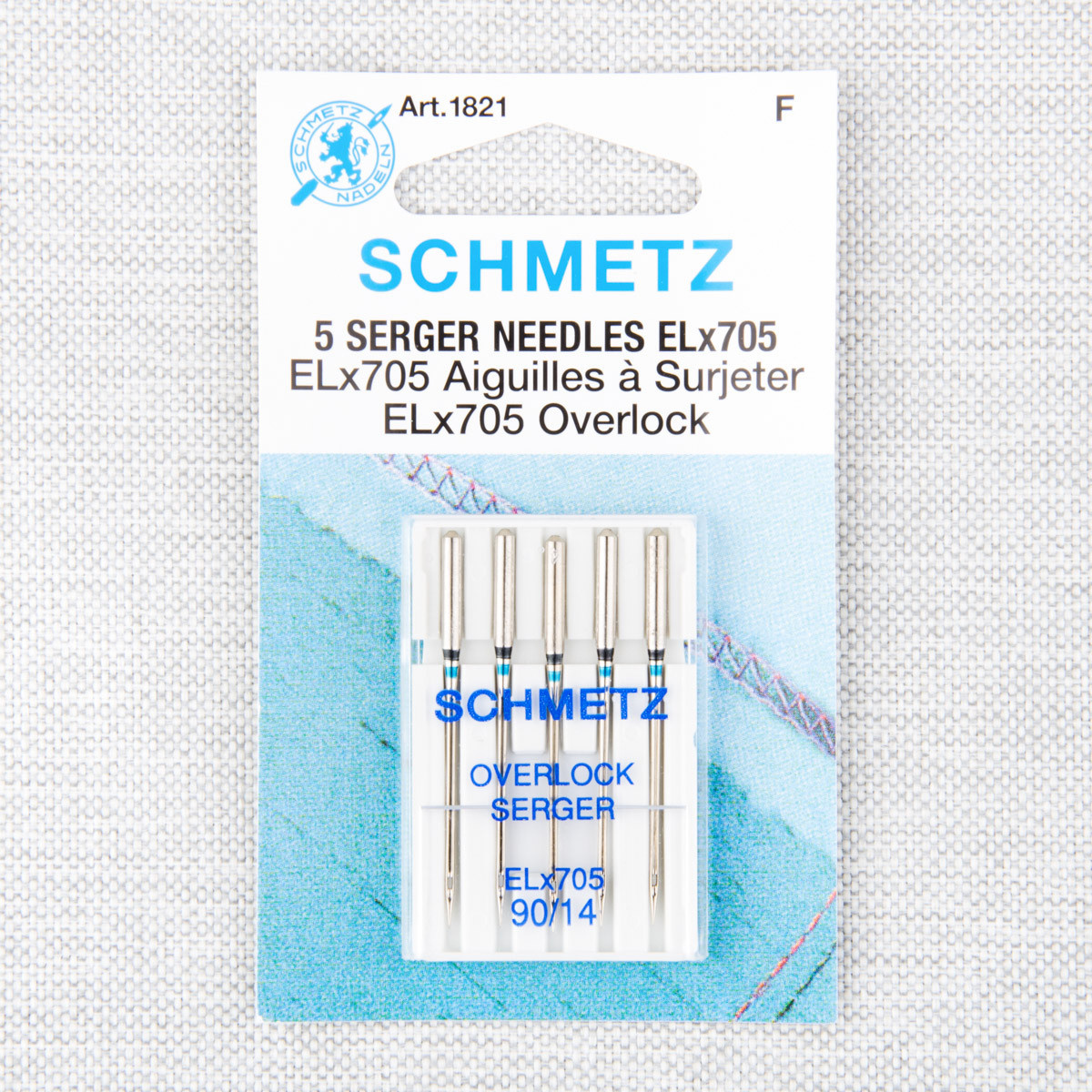 Schmetz Schmetz #1821 serger needles Elx705 carded - 90/14 - 5 count