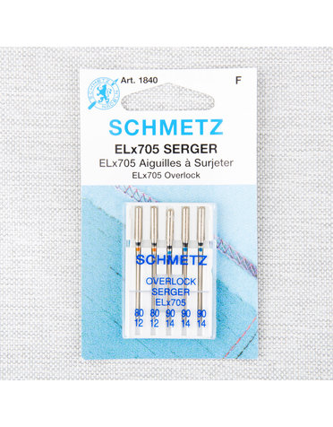 Schmetz Aiguilles Schmetz à Surjeter ELx705 Assorties 80/12 à 90/14