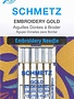 Schmetz Schmetz #1825 gold titanium embroidery needles carded - 90/14 - 5 count