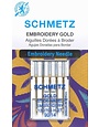 Schmetz Schmetz #1825 gold titanium embroidery needles carded - 90/14 - 5 count