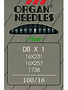 Organ Organ needles DBx1 - 100/16