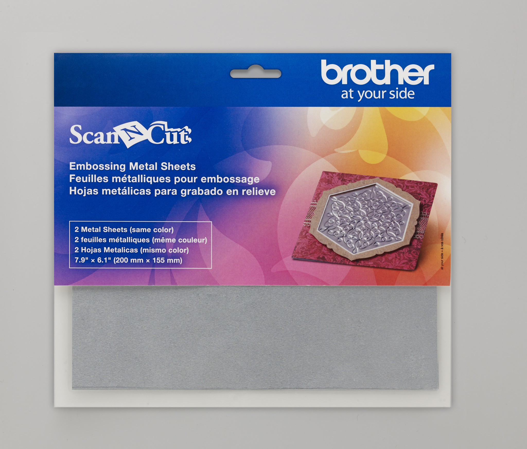 Brother ScanNCut silver metal embossing sheet