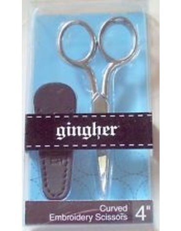 Gingher Gingher curved blade embroidery scissors, 4"