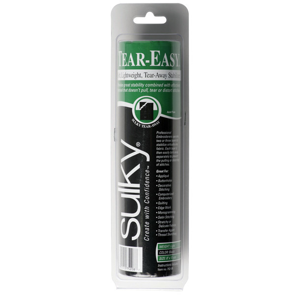 Sulky DISC Entoilage Sulky Tear Easy - 8 po x 12 Verges, noir
