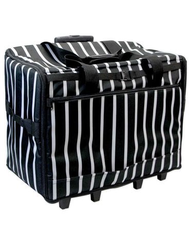 Vivace Vivace extra large sewing machine trolley - black stripes - 61 x 45 x 31cm