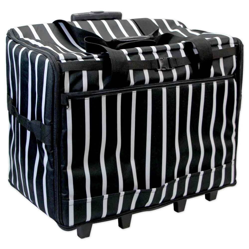 Vivace Vivace extra large sewing machine trolley - black stripes - 61 x 45 x 31cm