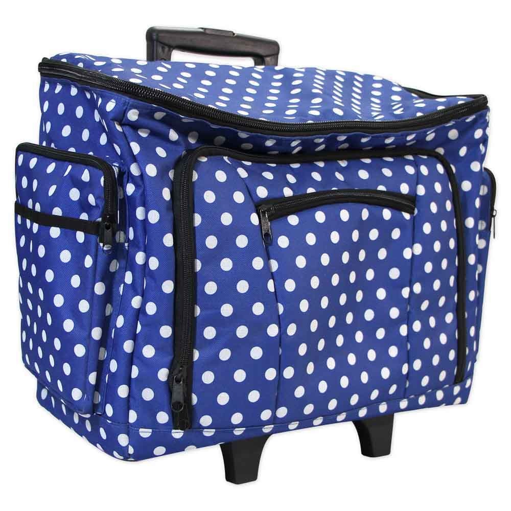 Vivace sewing machine trolley - blue polka dots - 52 x 37 x 23cm ...