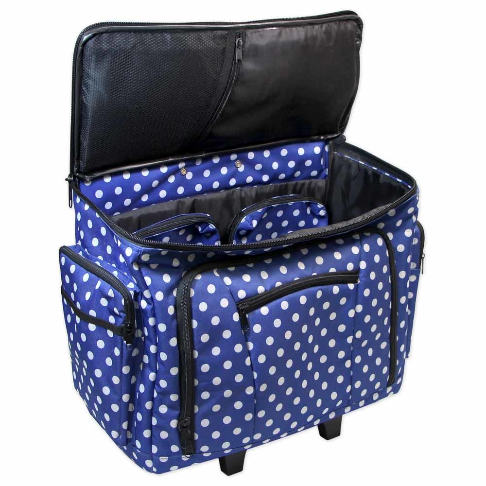 Vivace Vivace sewing machine trolley - blue polka dots - 52 x 37 x 23cm