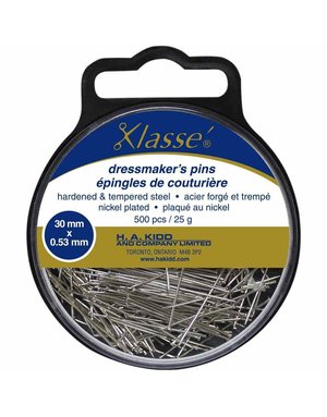 Klassé Klasse´ dressmaker pins - 500pcs - 30mm (11⁄8″)