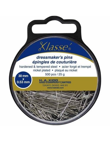 Klassé Klasse´ dressmaker pins - 500pcs - 30mm (11⁄8″)