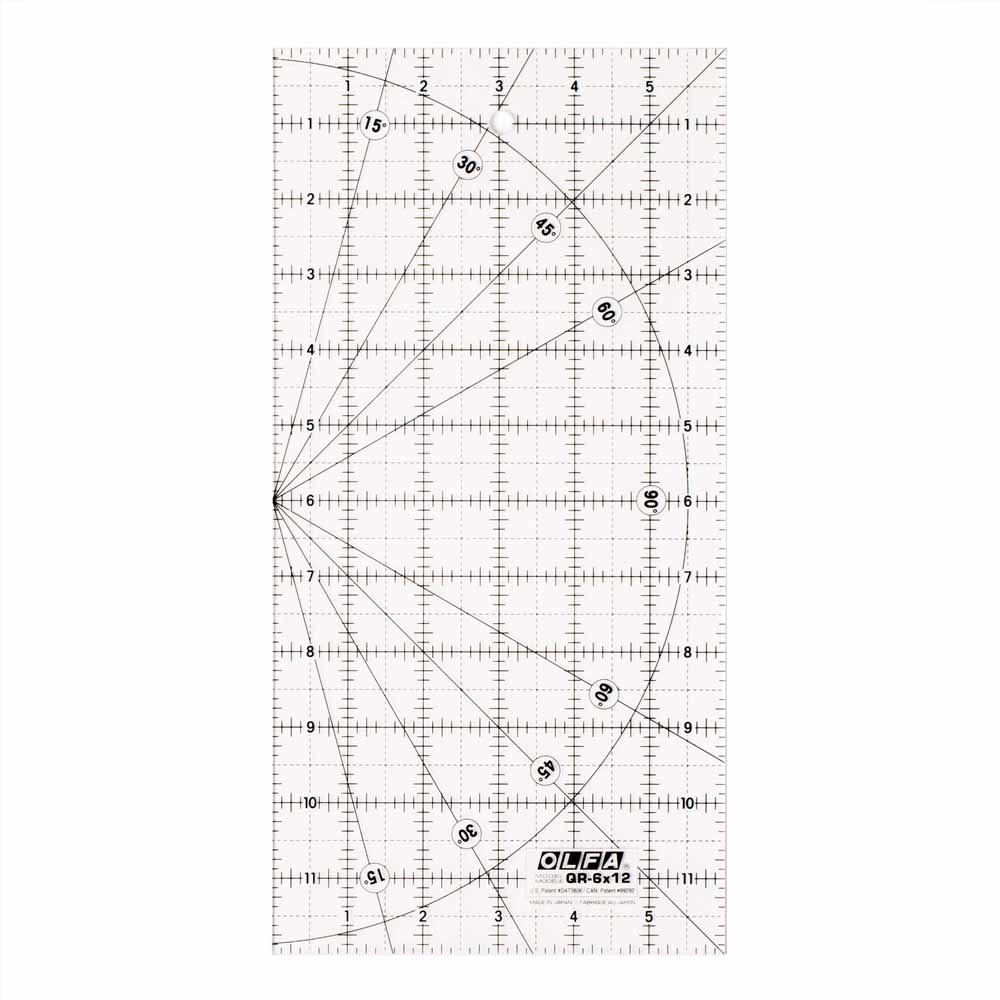 Olfa Olfa QR-6x12 - 6″ x 12″ frosted acrylic ruler