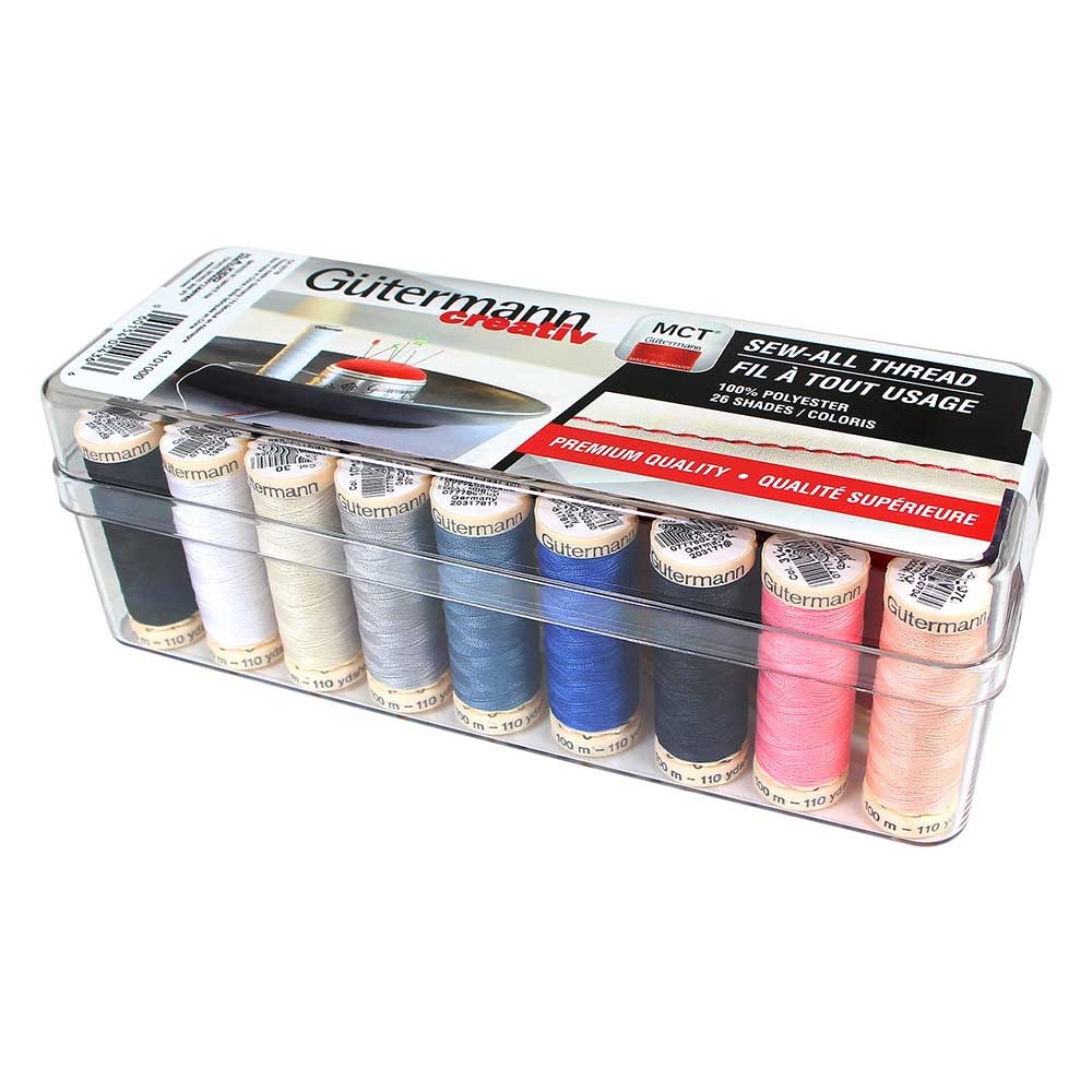 Gutermann Sew-All Polyester Thread Box, Assorted, 26 Spools