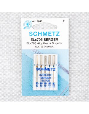 Schmetz Aiguilles à surjeteuse Schmetz #1820 Elx705 - 80/12 - 5 unités