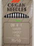 Organ Organ needle dbx1 pk 10 size 10 reg