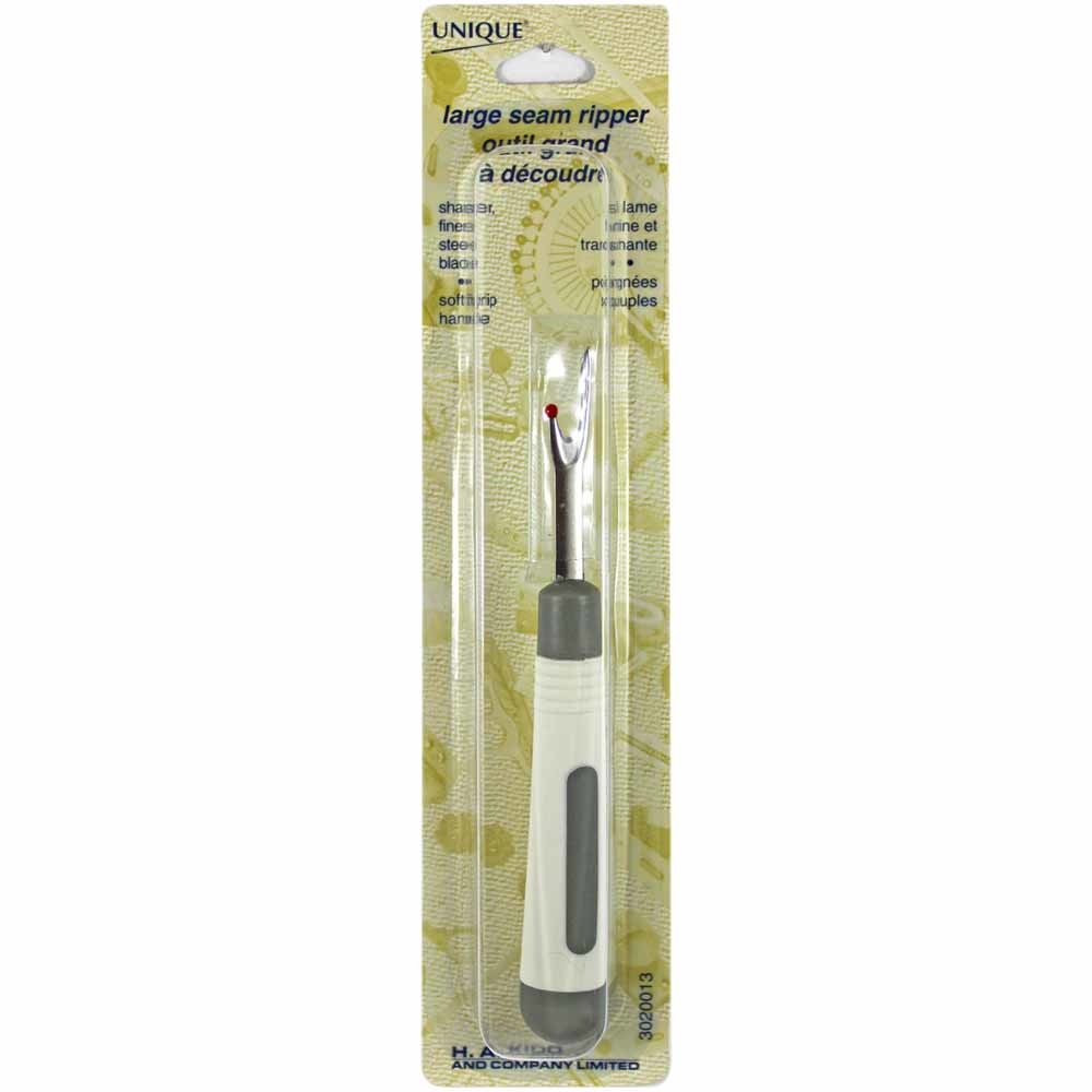 Unique Unique sewing seam ripper large - ergonomic grip - grey and cream