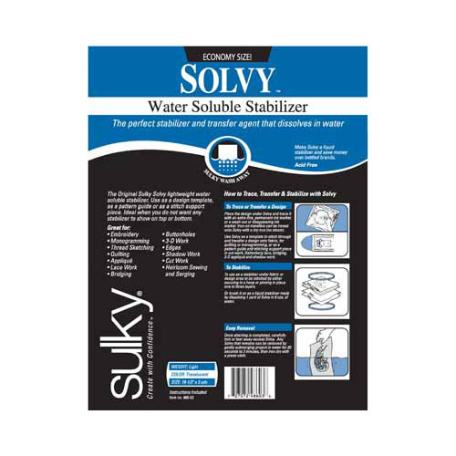 Sulky Sulky solvy - white - 50cm x 2.75m (191⁄2″ x 3yd)pkg