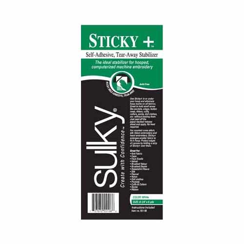 Sulky Rouleau SULKY Sticky + Tear-Away - blanc - 20cm x 5.5m (8″ x 6v.)