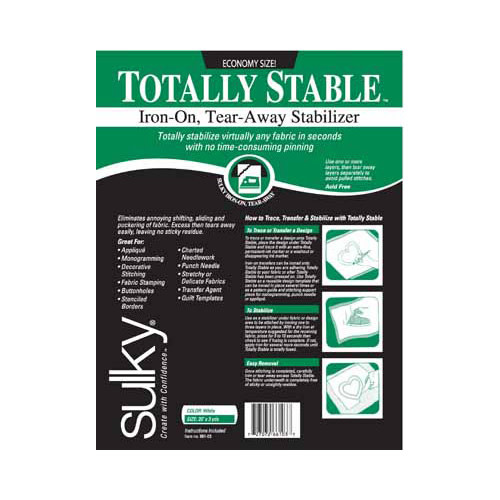 Sulky Paquet SULKY Totally Stable - blanc - 50cm x 2.75m (20″ x 3v.)