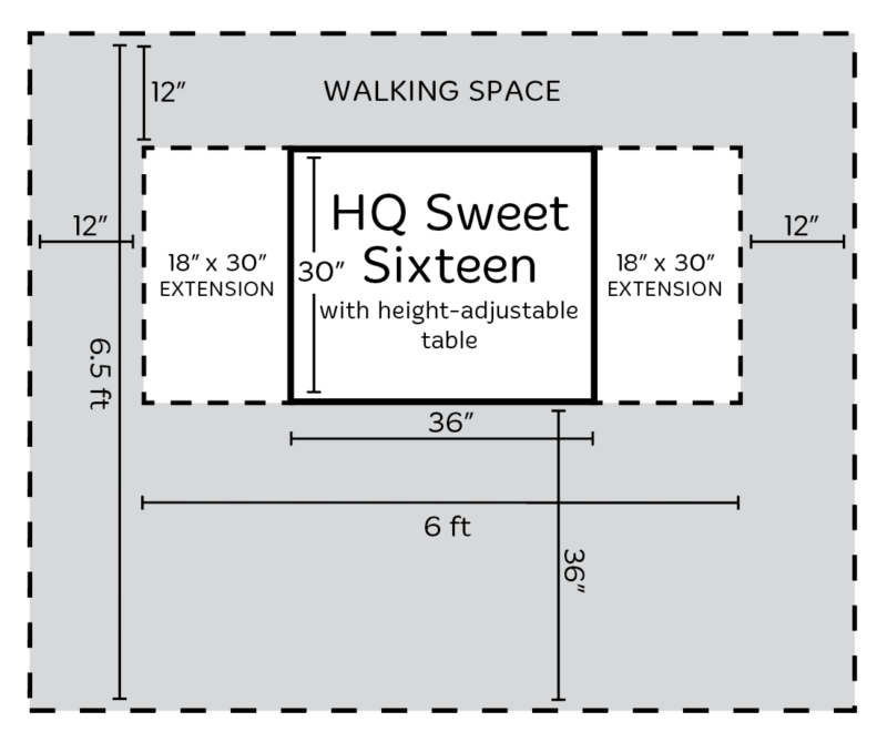 Handi Quilter Handi Quilter Sweet Sixteen 16 inch with table