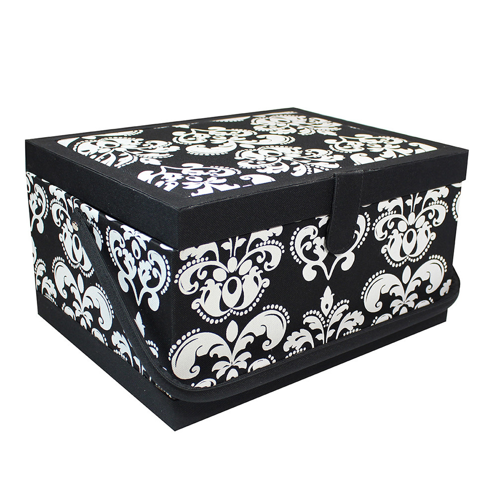 Vivace Vivace sewing basket - black & white - 34 x 27 x 20cm