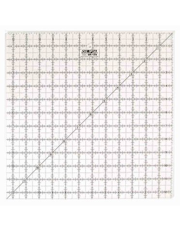 Olfa Olfa QR-12S - 121/2" square frosted acrylic ruler