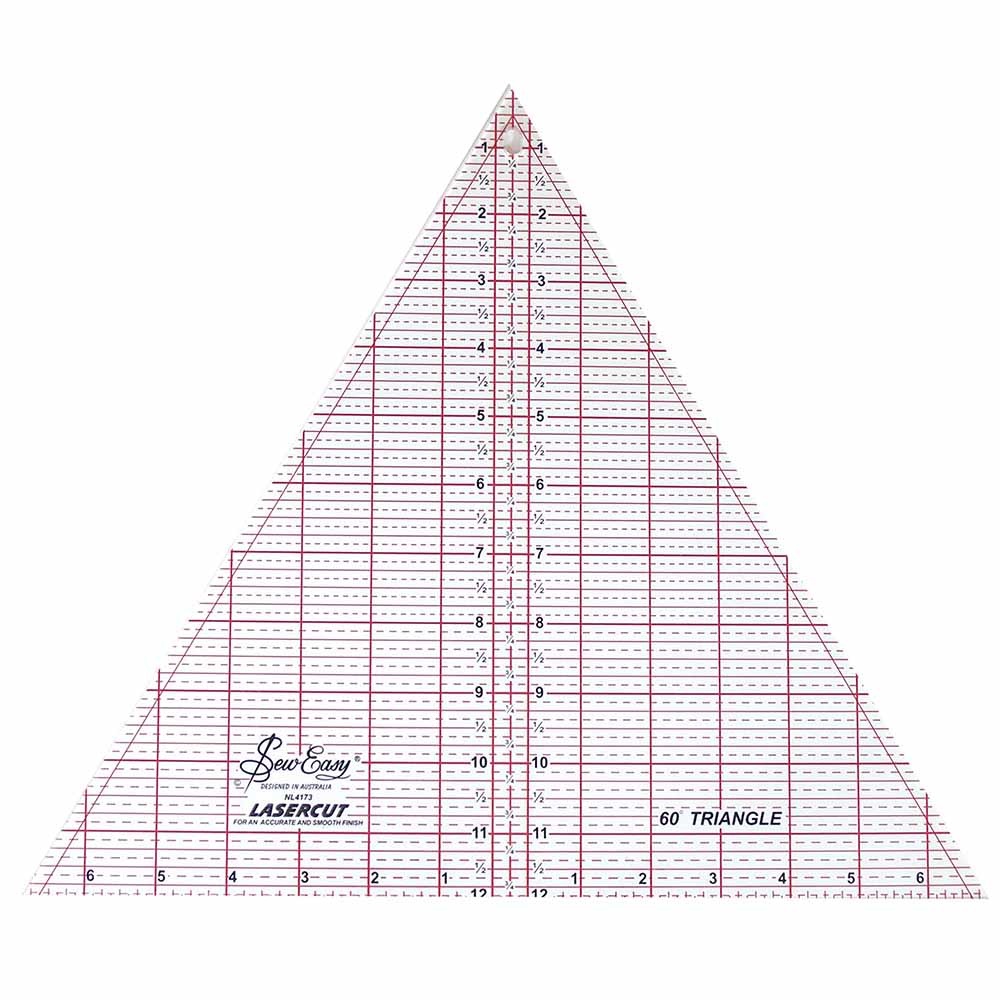 Sew Easy Sew easy triangle ruler 60° - 12" x 137/8" (30.5 x 35.2cm)