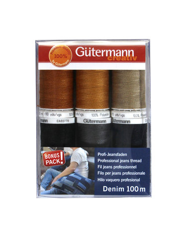 Gütermann Gütermann denim Thread Pack assorted 100m (6 spools)