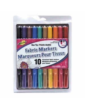 Fabric fun Fabric Fun fabric marker 2-tips primary colours - 10 pcs
