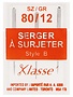 Klassé Klasse´ serger needles cassette style B short shank - size 80/12 - 3 count