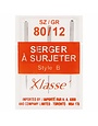 Klassé Klasse´ serger needles cassette style B short shank - size 80/12 - 3 count