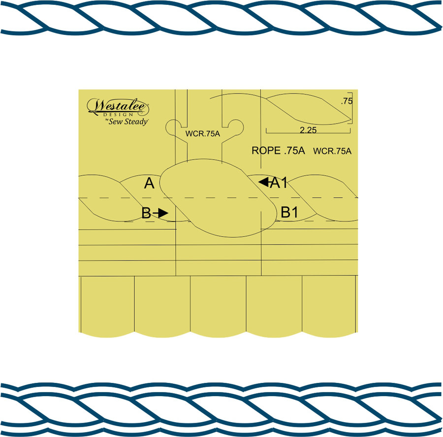 Westalee Westale Continuous Rope and Echo Template #1.5C