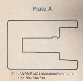 Janome Sewing Table Insert "A" MC7700 to MC12000
