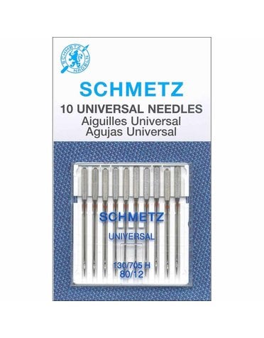  50 Schmetz Universal Sewing Machine Needles - Size 80/12 - Box  of 10 Cards