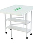 Arrow DISC Table de coupe Dixie avec pattes en acier blanc