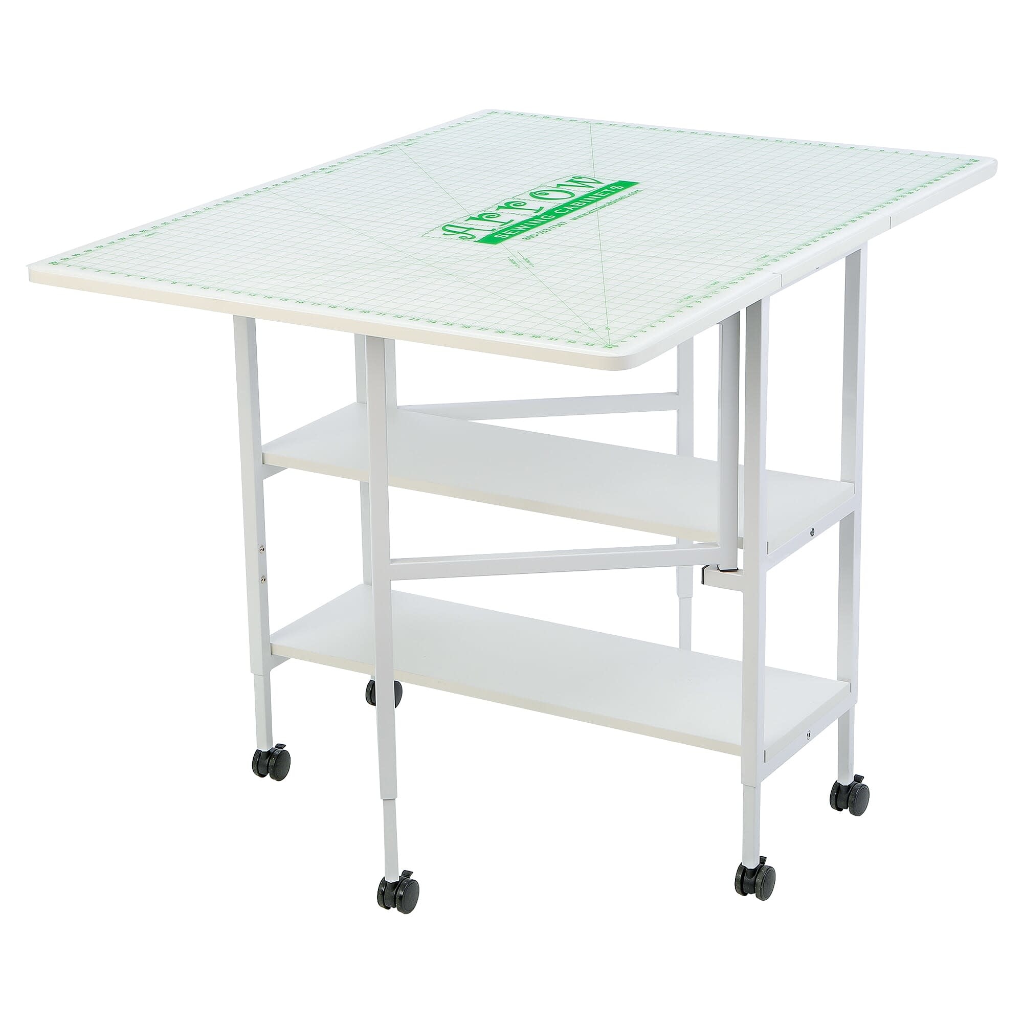 Arrow DISC Table de coupe Dixie avec pattes en acier blanc