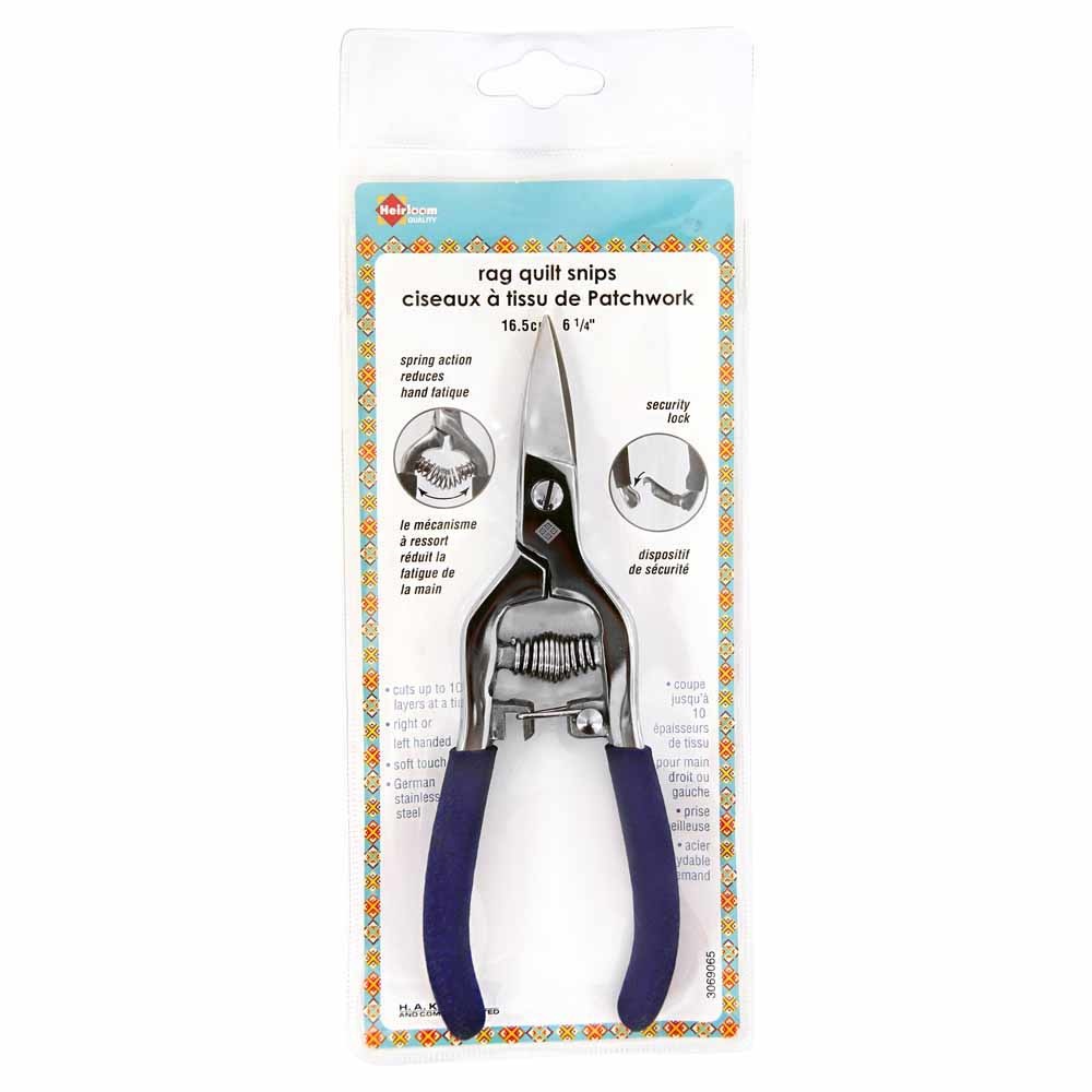 Heirloom Heirloom forged stainless steel spring-action rag quilt snips - 61⁄4″ (15.9cm)