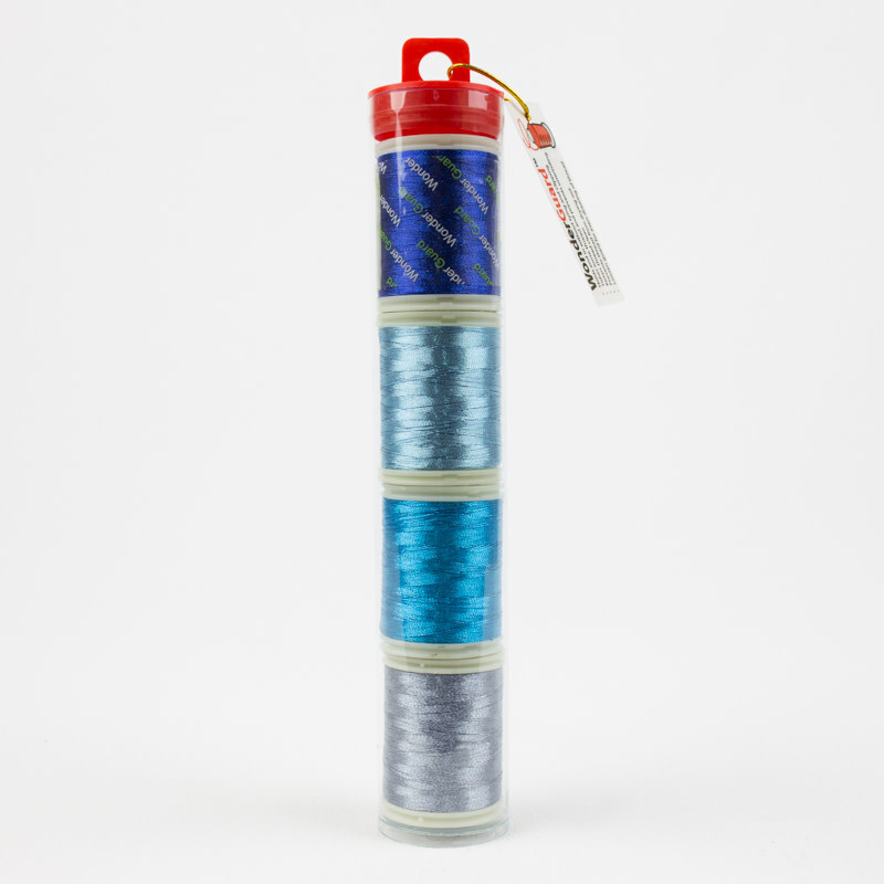 WonderFil Spotlite Metallic blue Thread Pack 150m (4 spools)