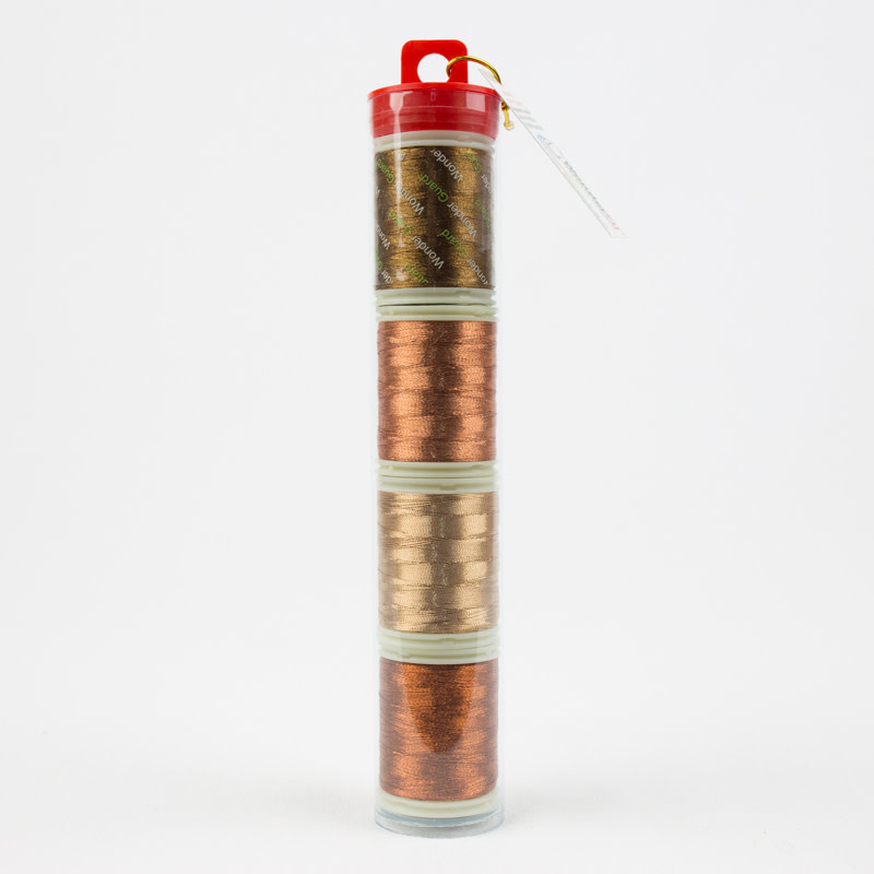 WonderFil Spotlite Metallic brown Thread Pack 150m (4 spools)