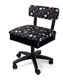 Janome Black swivel chair with Janome fabric