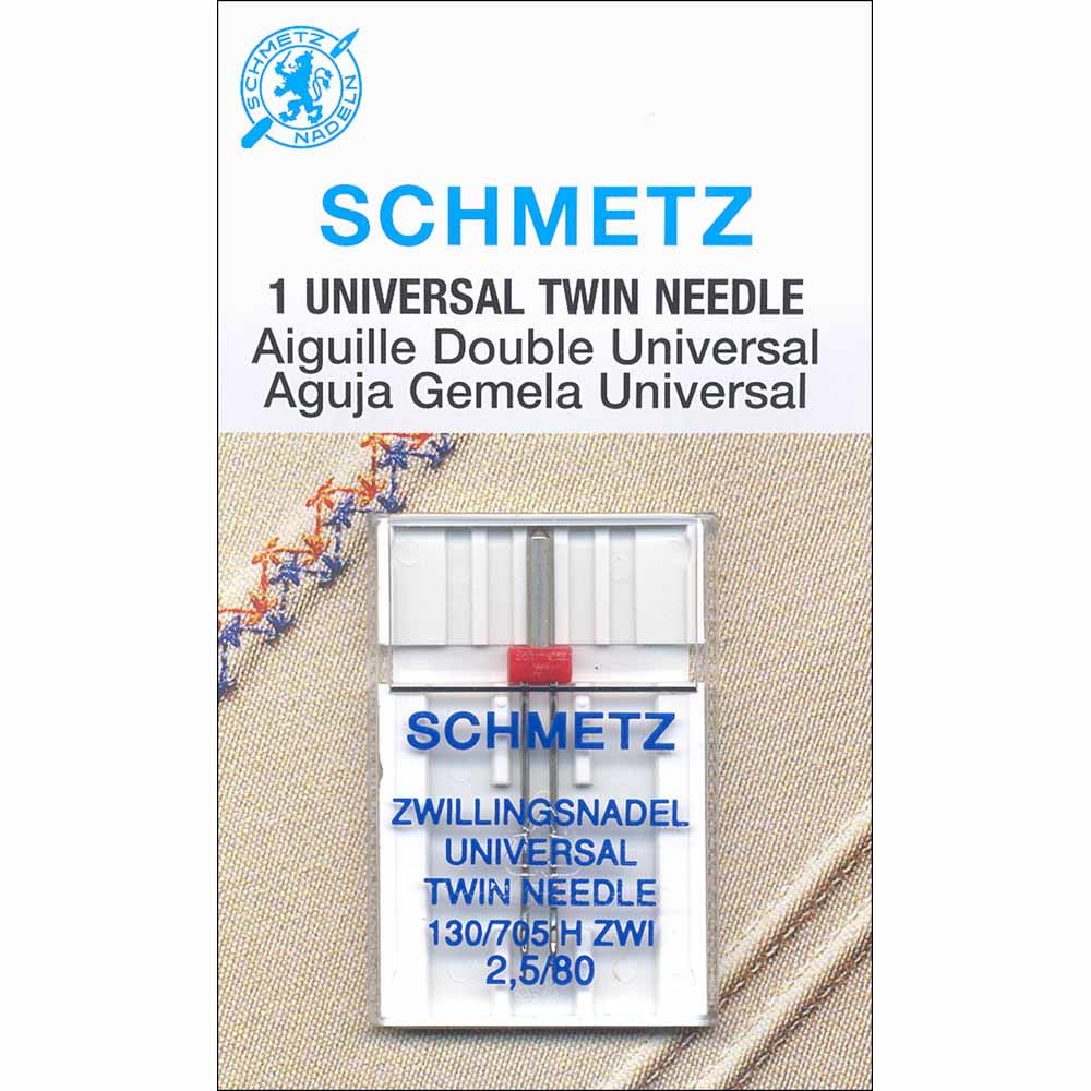 Schmetz Aiguilles double Schmetz #1723 - 80/12 - 2.5mm - 1 unité