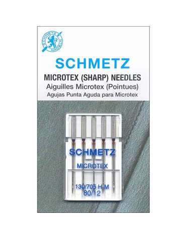 Schmetz Aiguilles microtex Schmetz #1730 - 80/12 - 5 unités