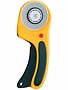 Olfa OLFA RTY-3/DX - Couteau rotatif à poignée ergonomique Deluxe de 60mm
