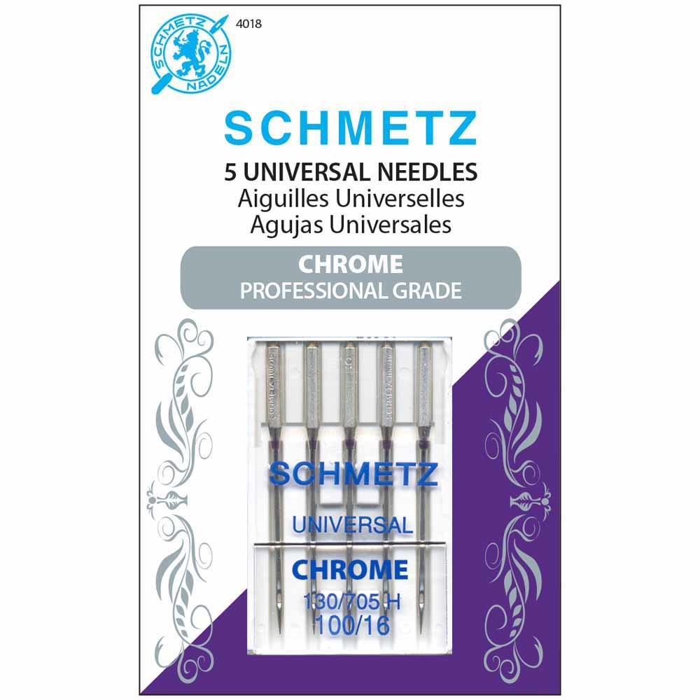 Schmetz Aiguilles Schmetz #4018 Chrome Universelles - 100/16 - 5 unités